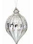 Large Silver Kismet Iced Finial Ornament