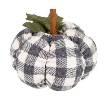 Mini Plaid Fabric Pumpkins (3-Styles)