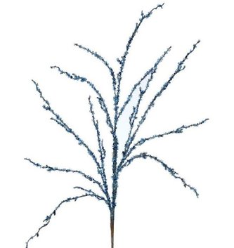 Blue Iced Twig Spray