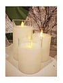 Set of 3 LED Battery Operated Pillar Candles w/ Remote (2-Colors)