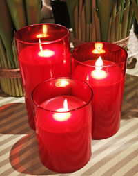 Set of 3 LED Battery Operated Pillar Candles w/ Remote (2-Colors)