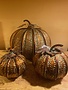 Metal Antiqued Pumpkin w/ Vine (3-Sizes)