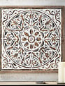 Square Cut-Out Floral Wall Medallion