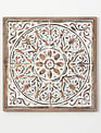 Square Cut-Out Floral Wall Medallion