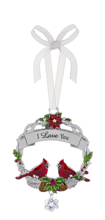 I Love You Metal Wreath Ornament