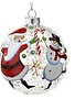 Clear Santa Snowman Glitter Ornament