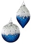 Blue Snow Capped Beaded Ornament (2-Styles)