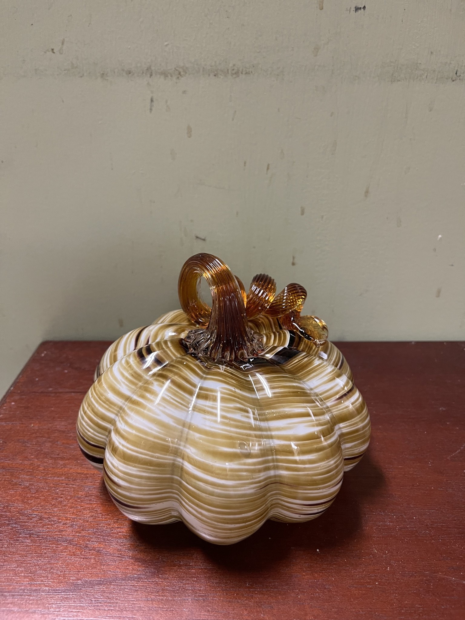 5.7" Hand Blown Glass Pumpkin (3-Styles)