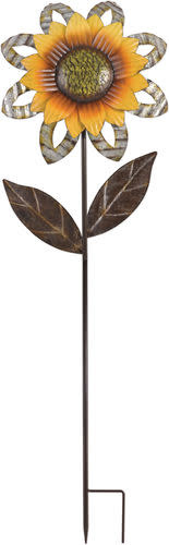 Cut-Out Metal Sunflower Stake