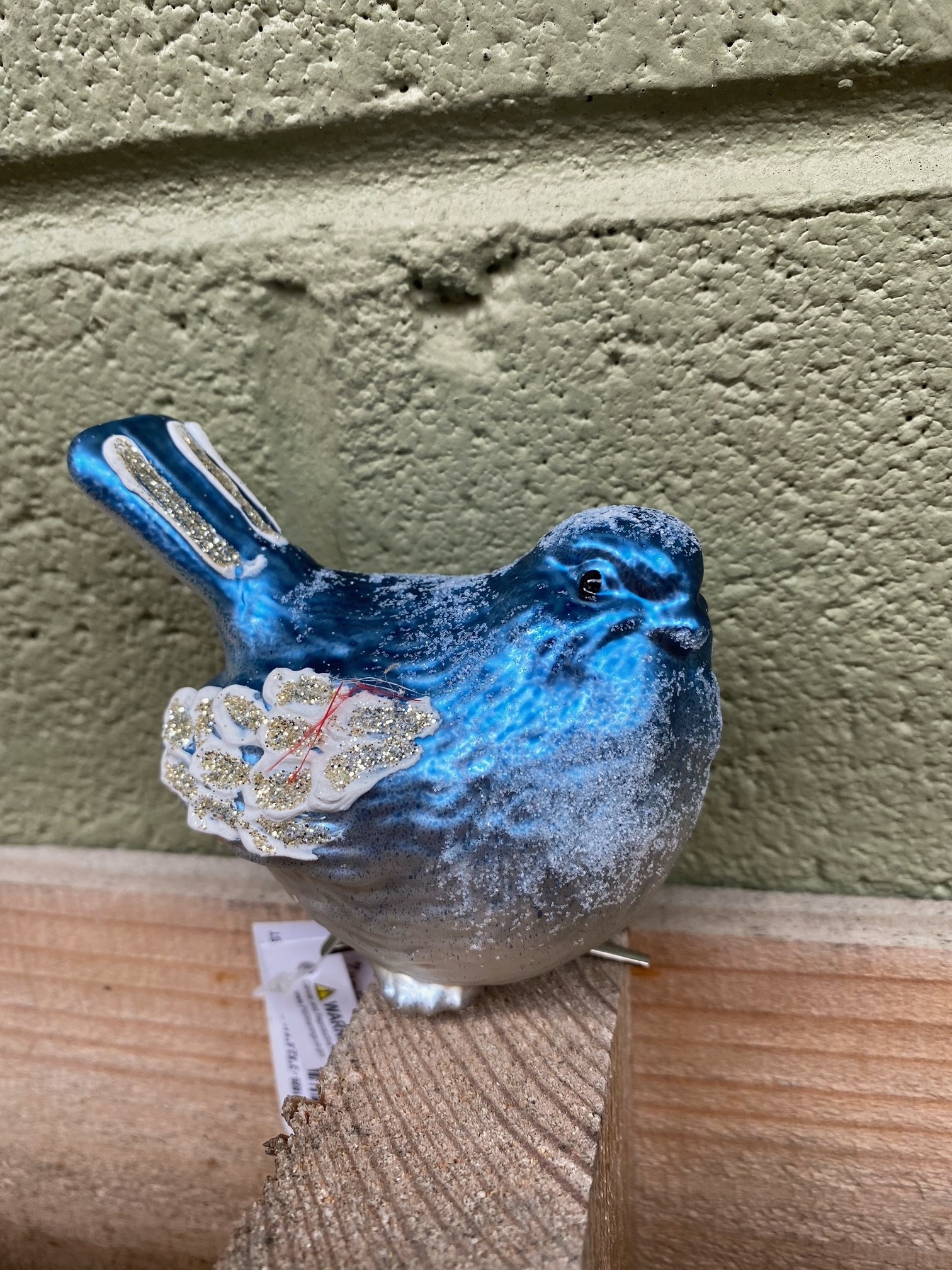 Frosted Glass Bird Ornament