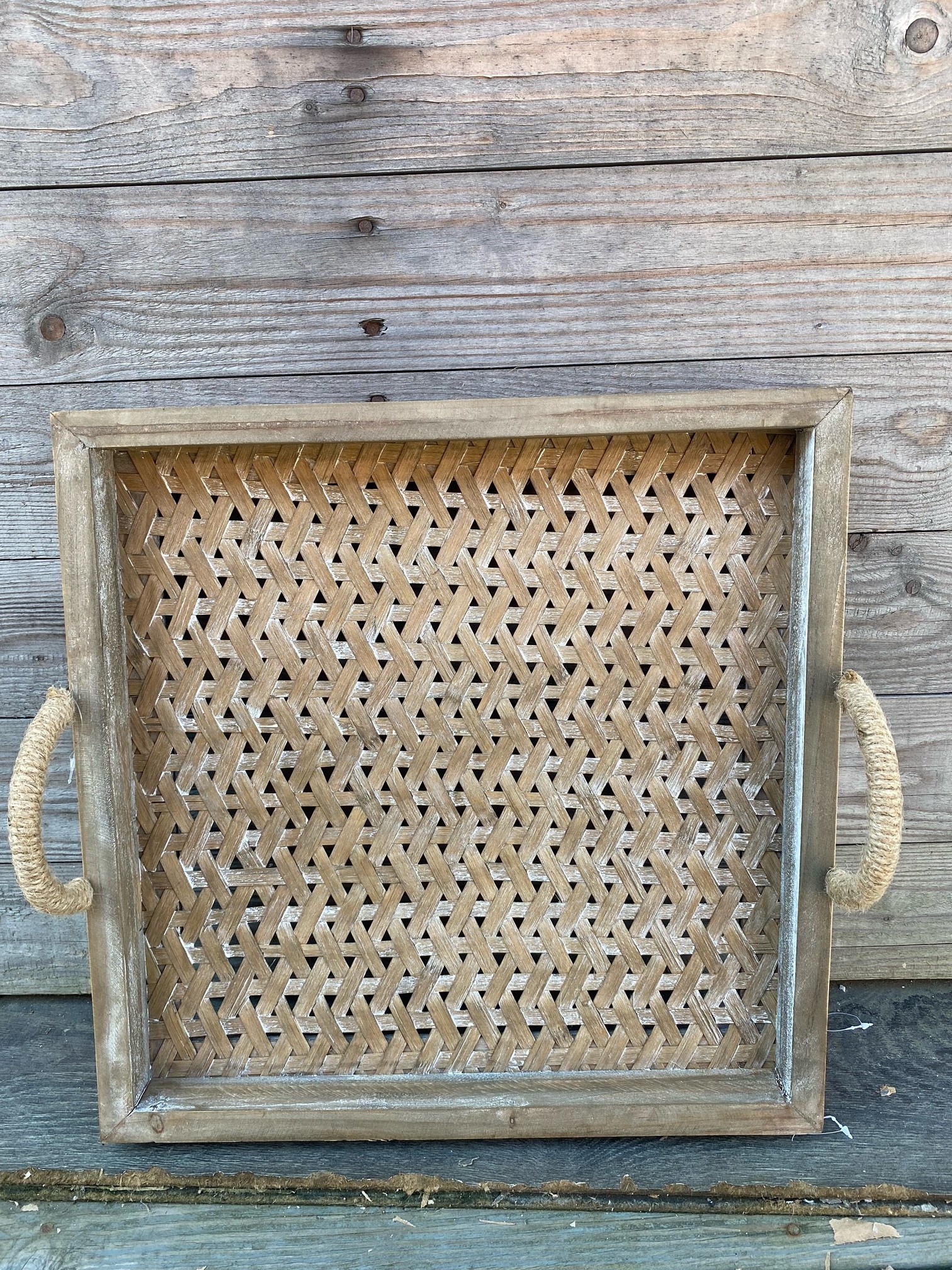 Square Woven Handled Tray (2-Sizes)