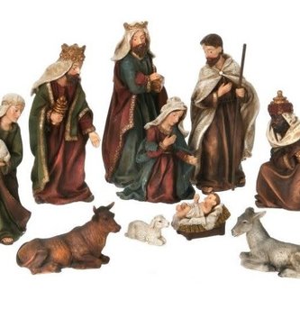 10 Piece Linen Nativity