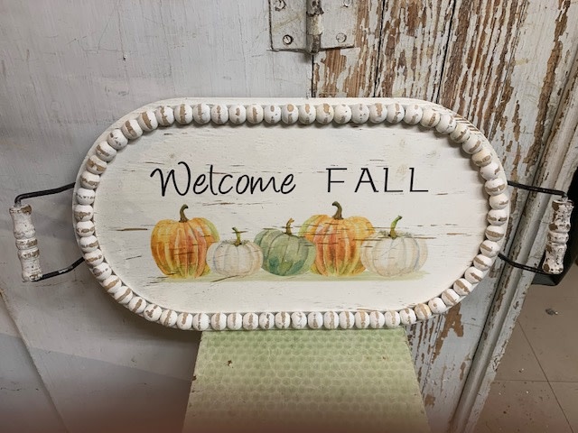 Welcome Fall Beaded Tray (2-sizes)