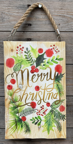 Hanging Wooden Christmas Art (2-Styles)