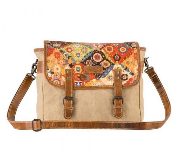 Handcrafted Upcycled Wildfire Shoulder Bag