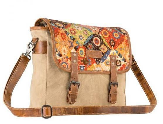 Handcrafted Upcycled Wildfire Shoulder Bag