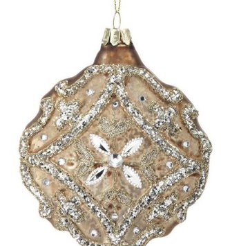 Jeweled Glitz Platinum Ornament