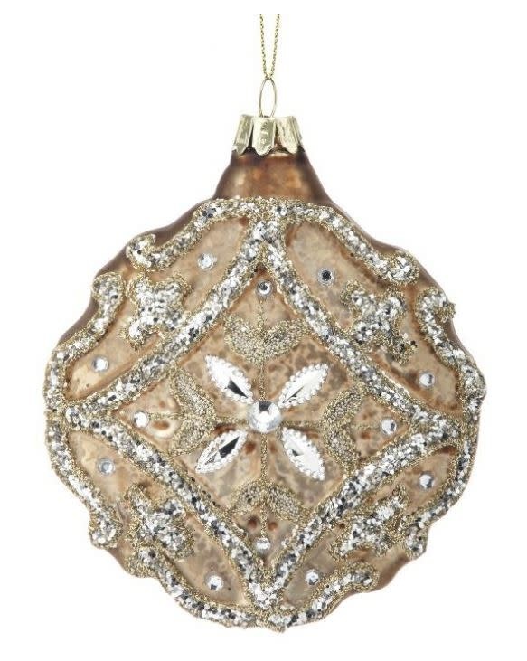 Jeweled Glitz Platinum Ornament