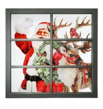 Large Window Pane & Reindeer Print