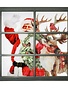 Large Window Pane & Reindeer Print