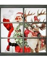 Large Window Pane & Reindeer Print