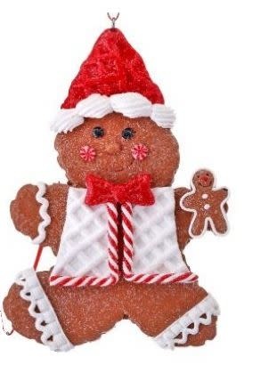 Peppermint Gingerbread Boy Ornament (3-Styles)