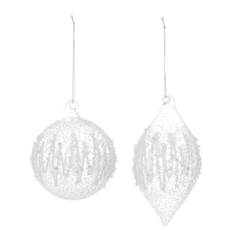Clear Textured Swirl Ornament (2-Styles)