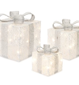 LED Set of 3 Sparkle Packages