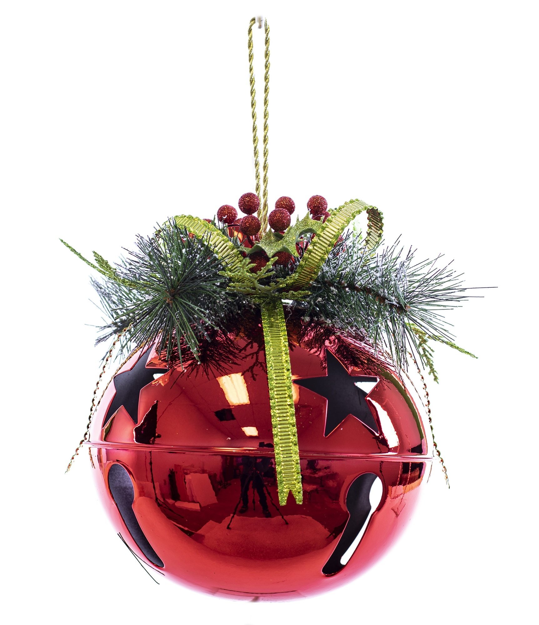 Hanging Elegant Jingle Bell Kissing Ball