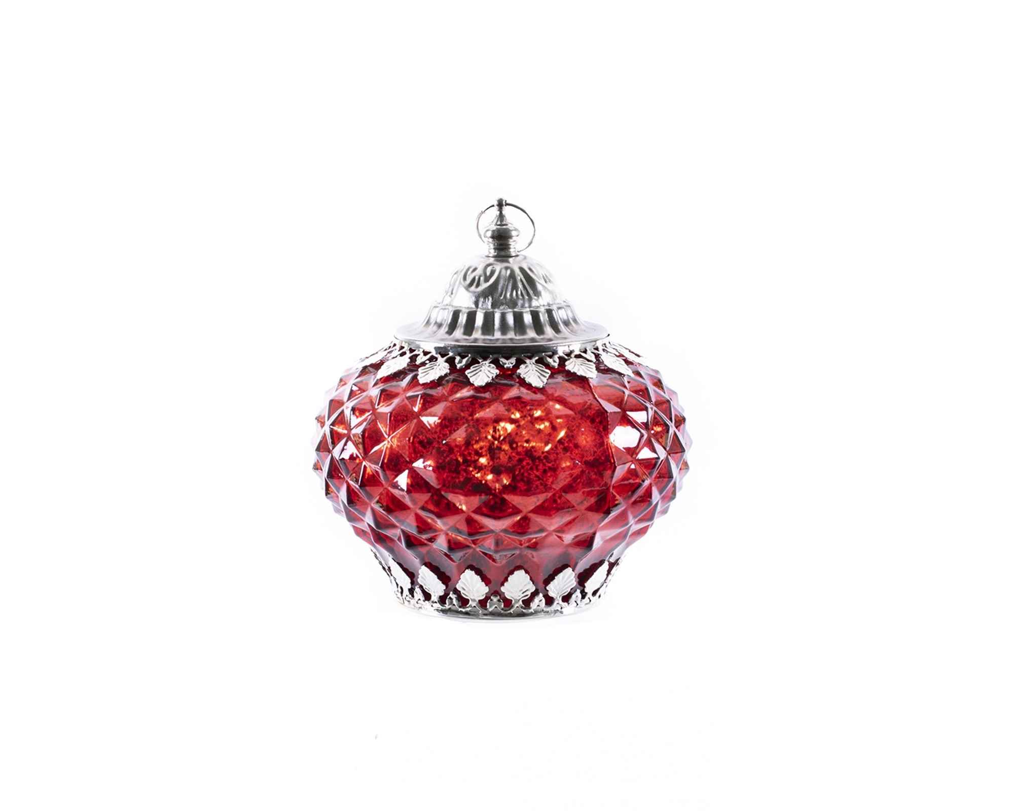 Vintage LED Mercury Glass Textured Lantern (3-Sizes 2-Colors)