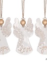 Pottery Lace Angel Ornament (3-Styles)