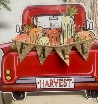 Red Fall Harvest Truck