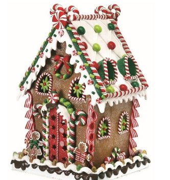 Large Decorated Peppermint Candy House