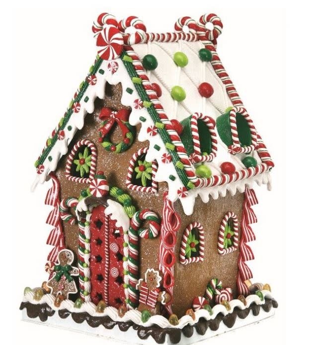 Large Decorated Peppermint Candy House