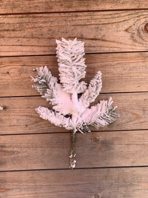 12'' Flocked Balsam Pine Spray