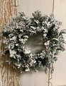 30'' Pre-Lit Flocked Balsam Pine Wreath