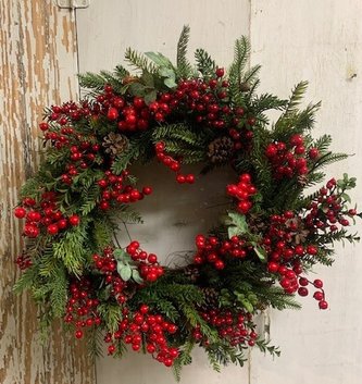 Custom Christmas Berry Wreath