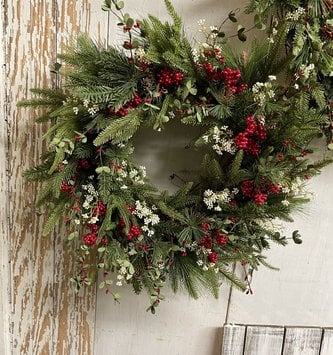 Custom Christmas Mixed Berry Wreath