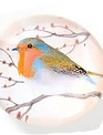 Round Glass Bird Magnet (4-styles)