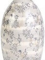 Ceramic Gray Floral Crackle Container (4-styles)
