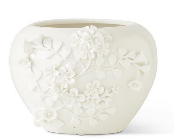 6.75'' Ceramic 3-D Floral Vase