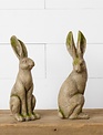 Set of 2 Mossy Rabbits