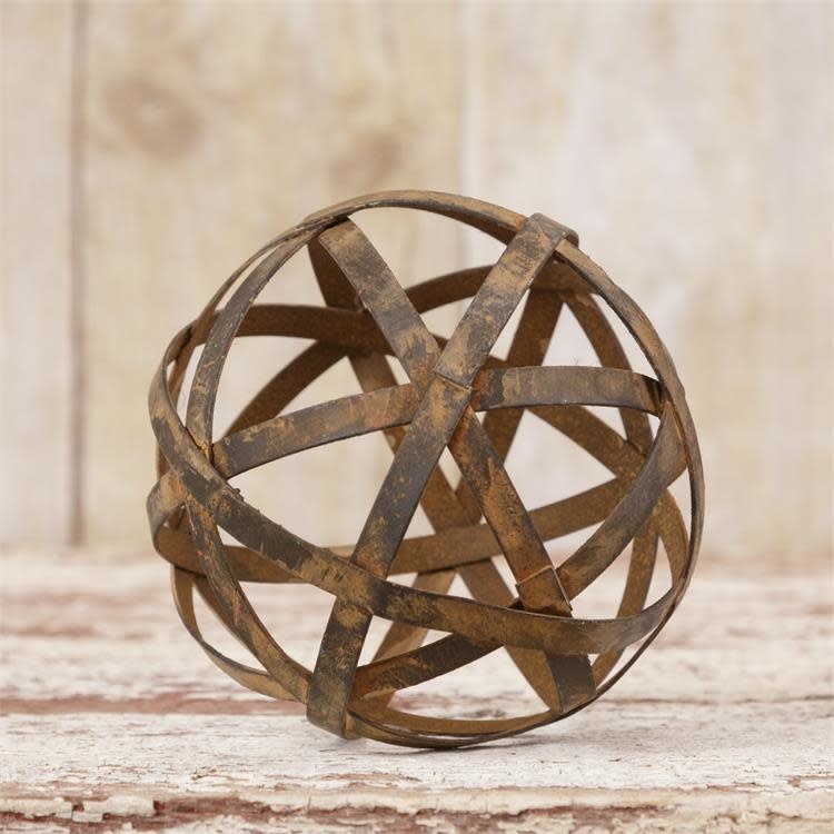 Distressed Metal Sphere (2-Sizes)