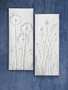 Set of 2 Floral Enamel Vertical Wall Art