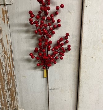 Weather Resistant Red Berry Cluster Branch DS-11 | The Last Straw