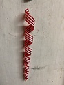 12" Peppermint Twist Icicle Ornament