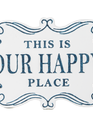 Metal Scroll Our Happy Place Sign