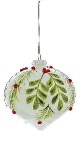 Glass Berry Leaf Ornament (4-Styles)