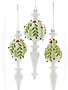 Glass Berry Leaf Finial Ornament (3-Styles)