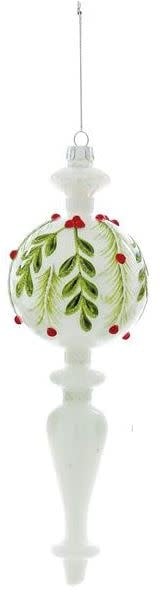 Glass Berry Leaf Finial Ornament (3-Styles)